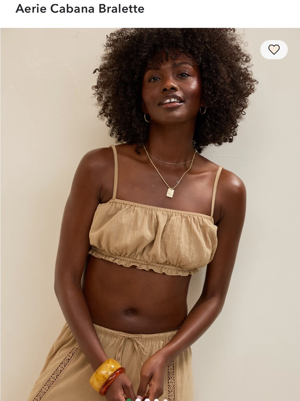 aerie Cabana Bralette in tan